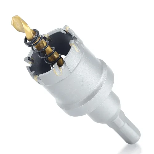 Miniatura 5 de Luomorgo 1-1/2" 1.496 in TCT Sierra de agujero de carburo de tungsteno con punta de carburo de tungsteno con 2 brocas piloto chapadas en titanio