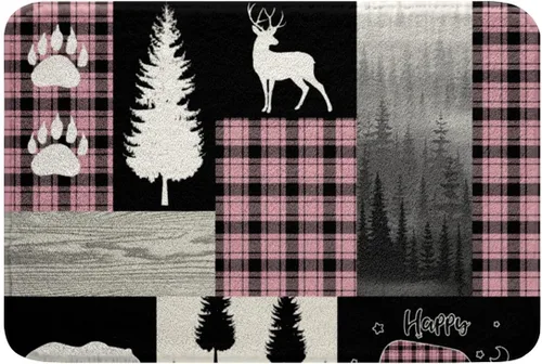 Miniatura 24 de Highland - Alfombra de baño de vaca para regalo de vaqueros, alfombra de baño de granja occidental de 20 x 32 pulgadas, tapete de baño de animales