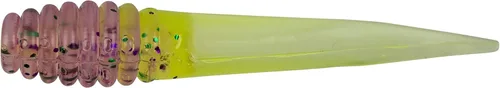 Miniatura 32 de Bobby Garland Slab Slay'R Señuelo de pesca de plástico suave para crappie, equipo de pesca y accesorios, 2 pulgadas, Chartreuse Silver Chartreuse