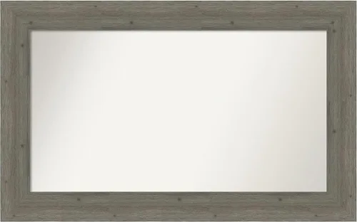 Miniatura 105 de Amanti Art Espejo de baño gris para sobre el fregadero, 27 x 27 pulgadas, espejo de tocador cuadrado gris, marco de madera rústica de campo medio