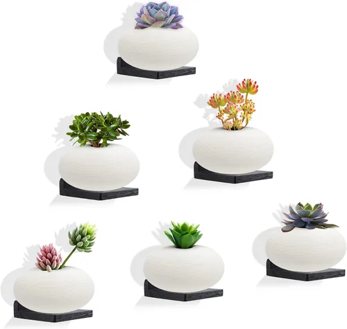 Miniatura 21 de Estante flotante pequeño, mini estante montado en la pared de 5 x 5 pulgadas, estante de madera rústica para dormitorio, sala de estar, baño, Gris