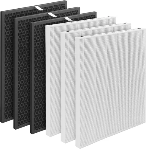 Miniatura 8 de 116130 Filtro de repuesto H compatible con purificador Winix 5500-2 y modelos AM80, 2 juegos incluyen 2 filtros + 2 filtros de carbón activado