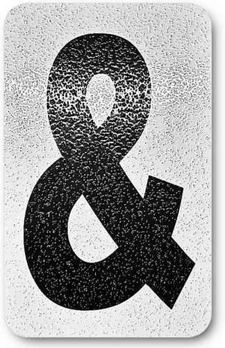 Miniatura 65 de Despegar y pegar individuales, números y letras de aluminio reflectantes, se adhiere al hormigón, madera, metal, azulejos, ladrillo, vidrio