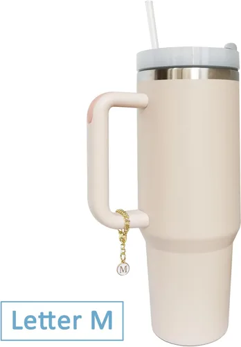 Miniatura 4 de Accesorios de dije de letra para vaso Stanley, 2 unidades, identificación con inicial de nombre, personalizable, para vaso Stanley