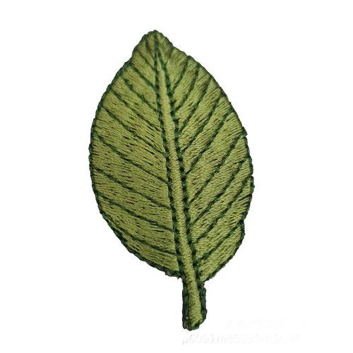 Miniatura 2 de Horquilla para el cabello con bordado en forma de hoja para niñas, pasadores para el cabello BW06 (2 unidades, verde)