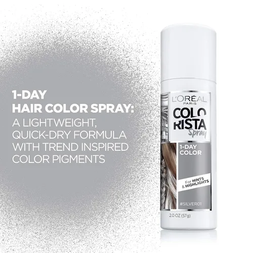 Miniatura 4 de L'Oreal Paris Color para pelo colorista, espray de un día, Plateado