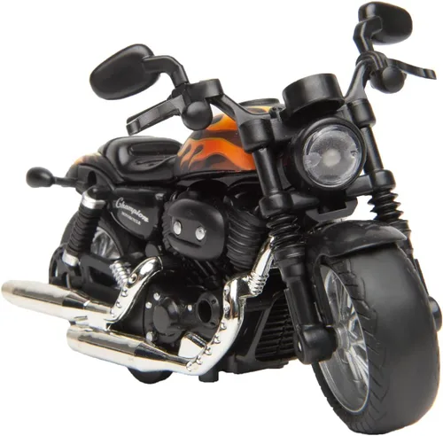 Motocicleta de juguete fundida a presión, motocicleta con sonidos y luces 1:14 accionados por fricción para niños, juguetes de motocicleta, regalo