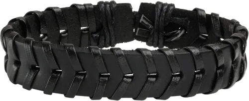 Miniatura 5 de Pulsera de piel sintética EIGSO hecha a mano para hombres estilo retro con nudo ajustable