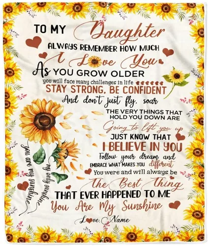 Miniatura 32 de Manta personalizada con texto en inglés «To My Daughter from Mom Dad Give You A Big Love Hug Butterfly Daughter Birthday»