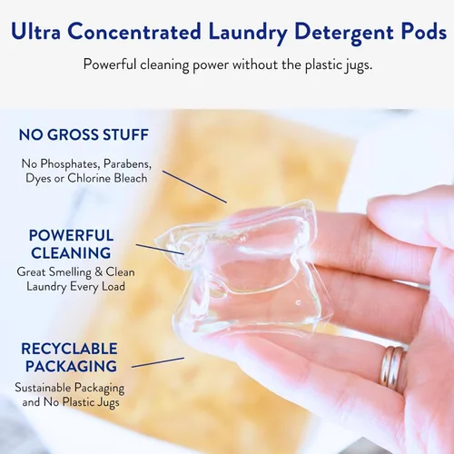 Miniatura 5 de The Clean People Cápsulas de detergente para ropa - Envase reciclable, hipoalergénico, lucha contra las manchas - Jabón de ropa ultraconcentrado