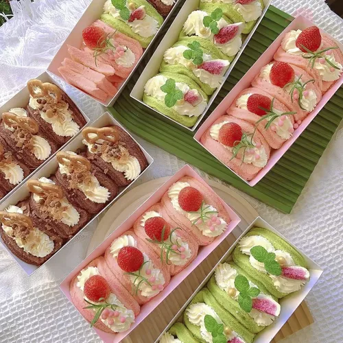 Miniatura 6 de Ocmoiy Cajas de charcutería con tapas transparentes, paquete de 50 cajas de panadería rosadas, cajas de galletas, cajas pequeñas de golosinas