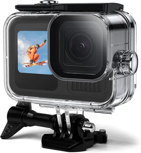 Miniatura 10 de OKFUN Funda protectora de buceo impermeable para Go Pro Hero 4K, 196 pies/196.9 ft, carcasa duradera para buceo subacuático, esnórquel, surf