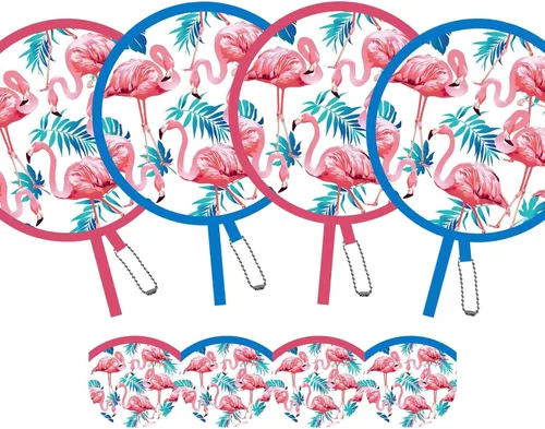 Miniatura 30 de 4 abanicos de mano plegables de pintura floral rosa, ventiladores compactos para mujeres, ventilador de mano plegable para conciertos, viajes