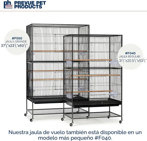 Miniatura 6 de Prevue Hendryx F050 Productos para mascotas Jaula de hierro forjado para vuelo, extra grande, negro Hammertone