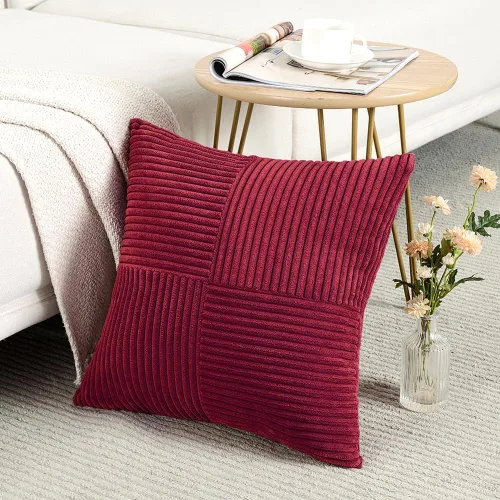 Miniatura 65 de Fancy Homi Juego de 1 funda de cojín cuadrada de color rosa rubor de 14 x 14 pulgadas para sala de estar, dormitorio, sofá cama, sofá, cama, funda