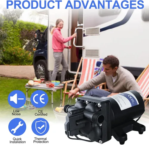 Miniatura 4 de Tdrsuper - Bomba de refuerzo de presión de agua, bomba de diafragma de agua de 110V AC, 5.5 GPM 75 PSI con enchufe de alimentación, bomba de agua