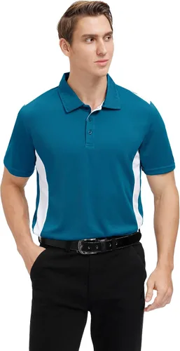 Miniatura 4 de Corna Camisas de golf para hombre que absorben la humedad ajuste seco de secado rápido manga corta estilo casual para hombre