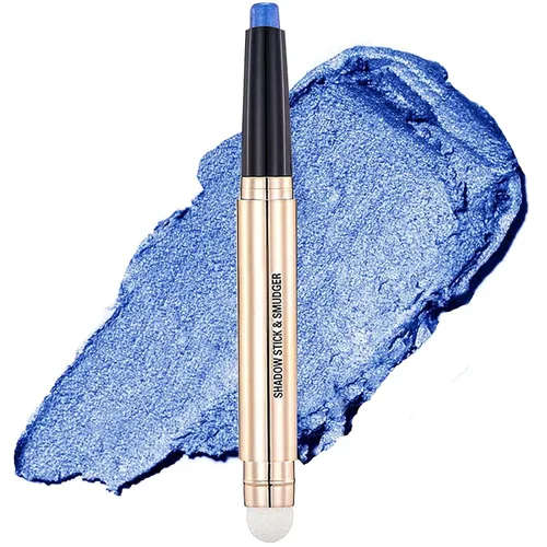 Miniatura 13 de Barra de Sombra de Ojos Negra, Lápiz de Sombra de Ojos Individual Cremoso Suave con Brillo, Barra Iluminadora de Sombra de Ojos Hipoalergénica Negro