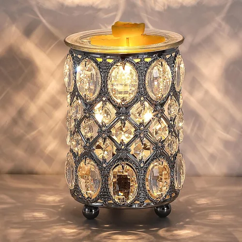 Miniatura 7 de Calentador de cera de cristal de hierro forjado, quemador de aceite eléctrico, cera derretida para el hogar, cocina, sala de estar, dormitorio, spa