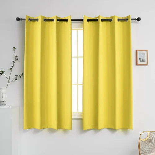 Miniatura 30 de YGO - Cortinas verdes de 183 cm de ancho por 213 cm de largo para dormitorio - Cortinas opacas con ojales en la parte superior, extra anchas