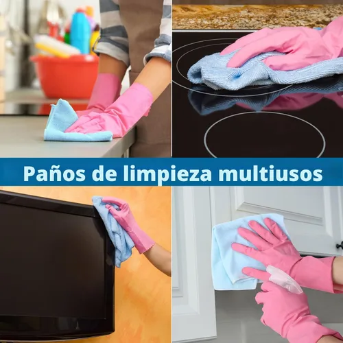 Miniatura 5 de TEAWOO Paños de limpieza de microfibra, paquete de 50 toallas de microfibra a granel, toallas para automóviles y hogar, trapos de limpieza de 5 5