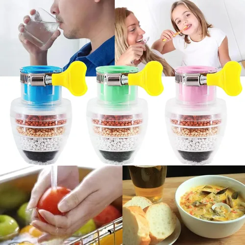 Miniatura 6 de Paquete de 3 filtros de grifo de seis capas mejorados, filtro de agua para fregadero, filtro de agua de grifo de cocina, filtro de purificación