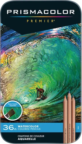 Prismacolor Premier - Juego de lápices de colores solubles en agua, varios colores para colorear para adultos, 36 unidades