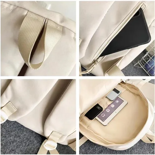 Miniatura 2 de Y2k - Mochila con colgante kawaii con diseño de estrellas estéticas, bonita bolsa para computadora portátil de preppy, suministros de regreso a