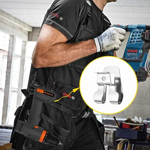 Miniatura 6 de 4 piezas de clip de cinturón para Ryobi, gancho de cinturón con tornillo para herramientas de 18 voltios Ryobi y Ridgid 633586002, clip de cinturón