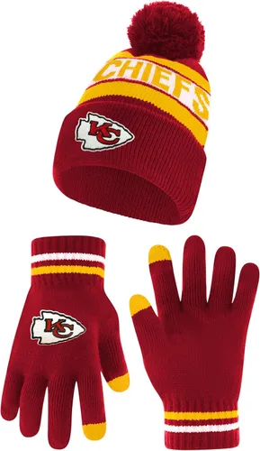 Miniatura 30 de Ultra Game Adults NFL Official Super Soft Winter Beanie Knit Hat With Warm Touch Screen Gloves Color del equipo 2