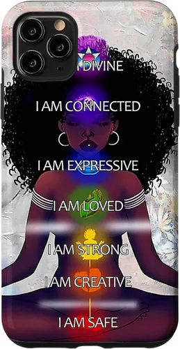 Miniatura 13 de Black Women Chakra Connected Expressive Strong Curly Hair Case for iPhone 17