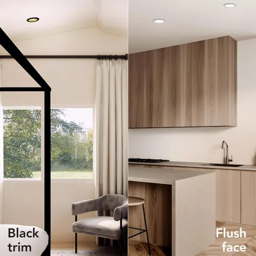 Miniatura 6 de LIFX Luz descendente empotrable inteligente sin lata de 4 pulgadas, borde deflector profundo, RGB + blanco sintonizable (1500-9000 K), control