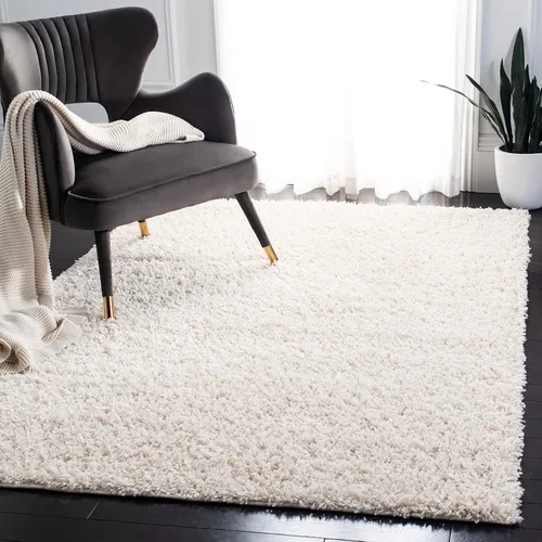 Miniatura 11 de SAFAVIEH Venus Shag Collection - Alfombra decorativa, 2 pies 2 pulgadas x 4 pies, color azul, diseño sólido, no desprende pelusa y de fácil cuidado