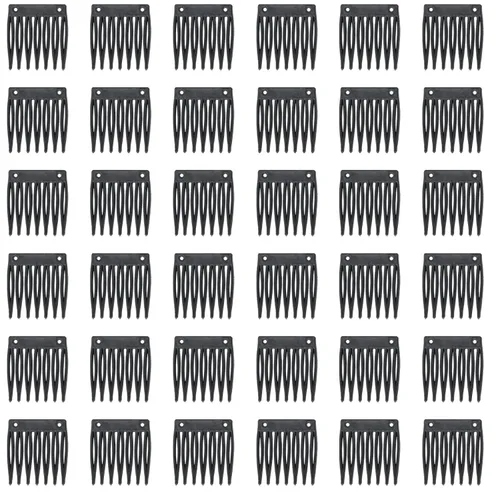 Honbay 60 piezas de 7 dientes de plástico para boda, velo de novia, peines para peluca, accesorios para tocados, moño, moño, chignon, accesorios de