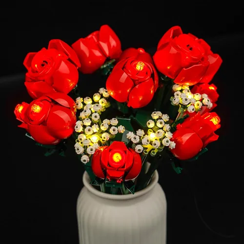 Miniatura 15 de Kit de Luces LED para LEGO 10281 Set de Árbol Bonsái, Luces de Decoración para Modelo Rosa