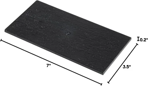 Miniatura 11 de Restaurantware Platos de servir de 7 x 3.5 pulgadas, 100 tablas rectangulares de charcutería, imitan el aspecto de platos de plástico negro pizarra