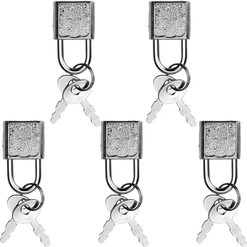 Miniatura 9 de Paquete de 5 mini candados para diario, cerraduras pequeñas con llaves, cerraduras pequeñas para equipaje para viajes, diario, joyas, mochila, cajas