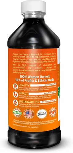 Miniatura 4 de Herbal Goodness Soporte de plaquetas de extracto de hoja de papaya – 15 veces refuerzo de plaquetas en sangre, apoyo de médula ósea y bazo, salud