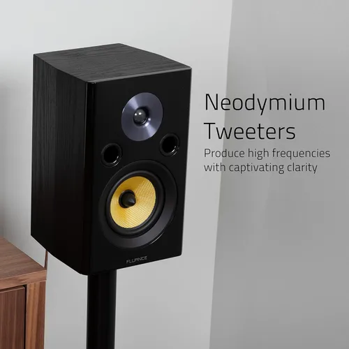Miniatura 3 de Fluance Altavoces de sonido envolvente de 2 vías de alta fidelidad para escuchar estéreo de 2 canales o sistema de cine en casa, color negro Negro