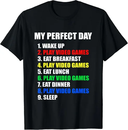 Idea de regalo la camiseta perfecta para el día del juego para jugadores, Negro -