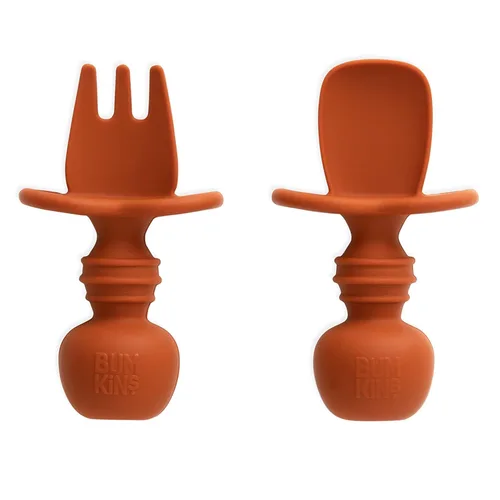 Miniatura 26 de Bumkins Juego de utensilios para bebés, Chewtensils cucharas de silicona para mojar, autoalimentación, destete dirigido por el bebé, aprendizaje