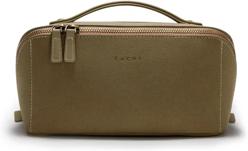 Miniatura 44 de EACHY Bolsa de Maquillaje de Viaje, Bolsas de Cosméticos de Gran Capacidad para Mujeres, Bolsa Portátil Impermeable que se Abre Plana, Bolsa de Aseo