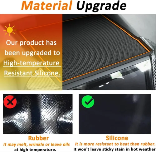 Miniatura 4 de Auovo Tapetes para tablero para accesorios de Subaru Forester 2019-2024/ Crosstrek 2018-2023 / Impreza 2018-2023, material de silicona para tablero