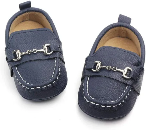Miniatura 3 de QIETION Zapatos Oxford de piel sintética con suela suave, antideslizantes, para niños y niñas, para caminar