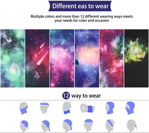Miniatura 4 de GUIFIER Máscara facial bandanas para el cuello, bufanda mágica para el polvo, el sol, el viento