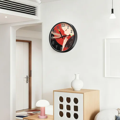 Miniatura 6 de Battery Operated Silent Non-Ticking Clock Luminous Voice-Activated Wall Clock Retro Dragonfly Anime Chinese Style 12 Inch Decorative for Kitchen