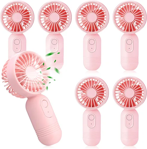 Miniatura 14 de Rossesay Miniventilador portátil a granel, lindo ventilador de mano ligero, pequeño ventilador personal de mano y pestañas de 3 velocidades