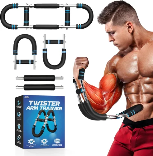 Entrenador de brazo Twister de 3 niveles (50-100 libras), equipo de entrenamiento ajustable para pecho y bíceps para hombres, equipo de gimnasio en