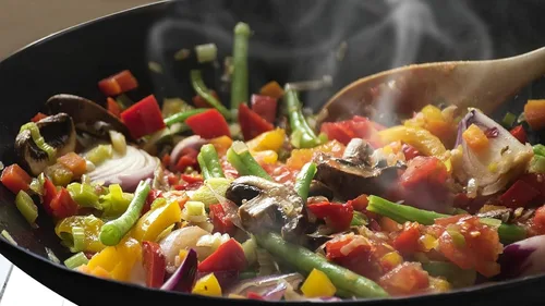 Miniatura 4 de TrueCraftware - Wok con borde curvado de acero de 19 pulgadas - Sartén para freír cocina china, japonesa y cantonesa Sartén para freír woks