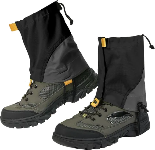 Gators impermeables para botas y zapatos de senderismo, polainas ligeras ajustables para hombres y mujeres, polainas para senderismo, raquetas de